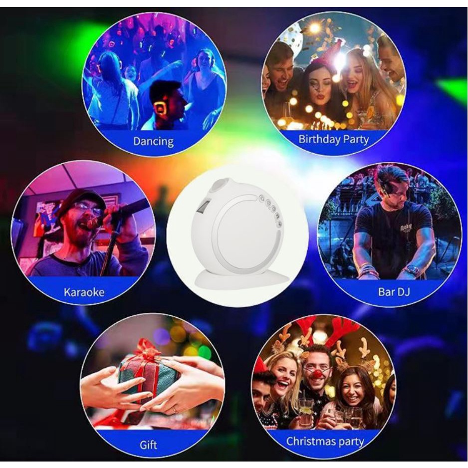 Đèn Thiên Hà Galaxy Diamond V5 Luxury KUNBE Kết Hợp Loa Bluetooth Chiếu Bầu Trời Sao Đêm Cho Sân Khấu, Phòng Bay