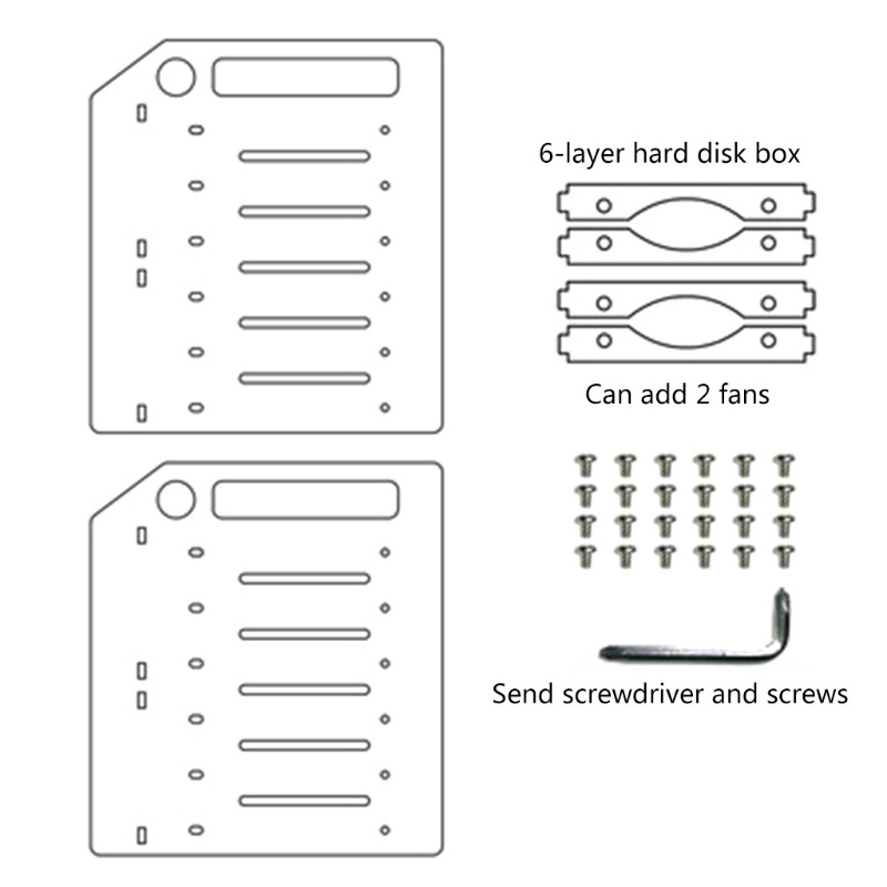 Khay đựng ổ cứng 3.5 inch HDD sắp xếp gọn gàng tùy chọn kiểu dáng