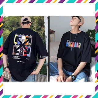 (SALE) {Freeship} Áo Thun Tay Lỡ Off White MITF Màu Đen Và Trắng Unisex