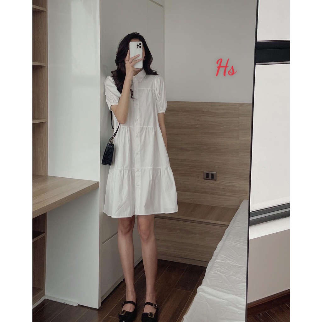 Váy Sơ Mi 4 Tầng Cổ Bẻ Unisex Cheery Store Hot Trend 2022 Đẹp + Thời Trang SP000963