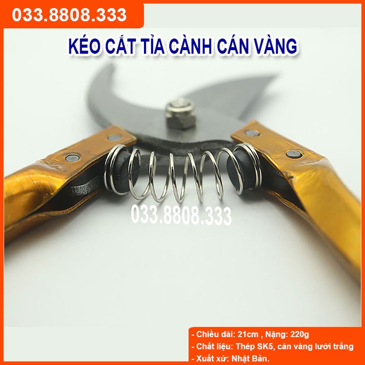 KÉO TỈA CÀNH NHẬT BẢN CÁN VÀNG SIÊU ĐẸP - sắc bén - cứng cáp