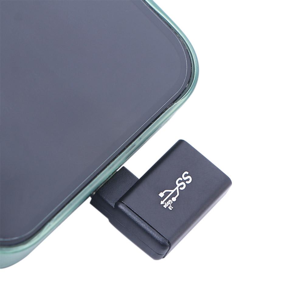 Đầu Chuyển Đổi USB 3.0 Sang Type C OTG 10Gbps 90 Độ 10Gbps Bằng Nhôm