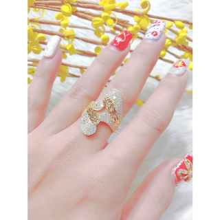 Nhẫn nữ mạ vàng 18K cao cấp JK Silver, thiết kế tinh xảo cao cấp giá rẻ, trang sức hottrendU.nhan426