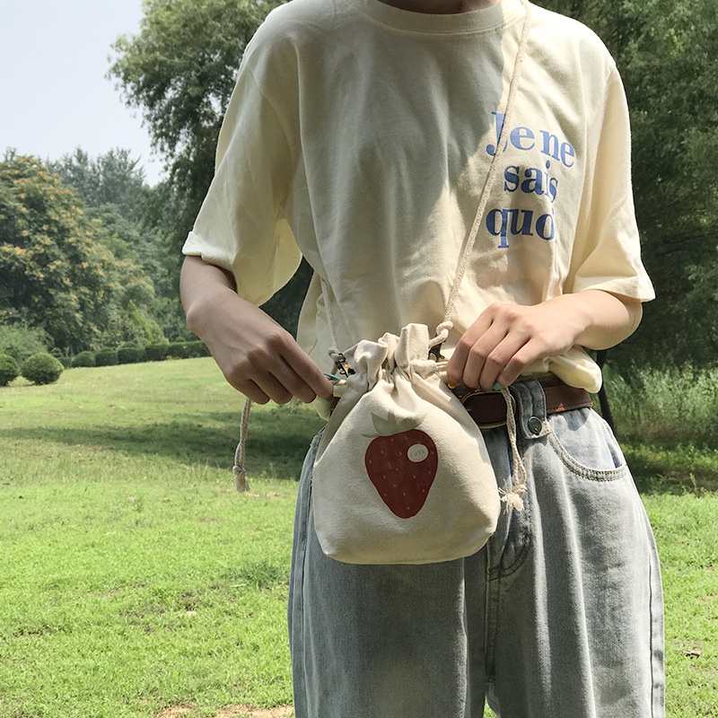 Túi Đeo Chéo Vải Canvas Phong Cách Nhật Bản Thời Trang Mới