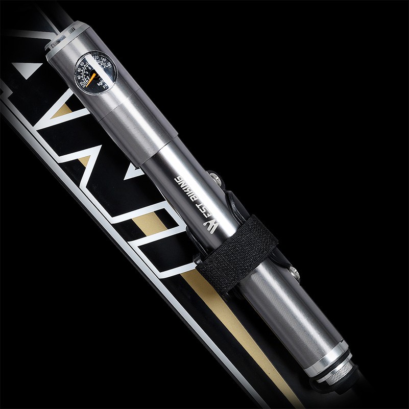 Ống Bơm Hơi Xe Đạp Mini Cầm Tay Có Đồng Hồ Đo Áp Suất