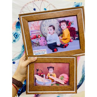 Khung ảnh gỗ mặt kính đủ size, khung ảnh để bàn, khung treo tường trang trí ( miễn phí in ảnh vào khung)