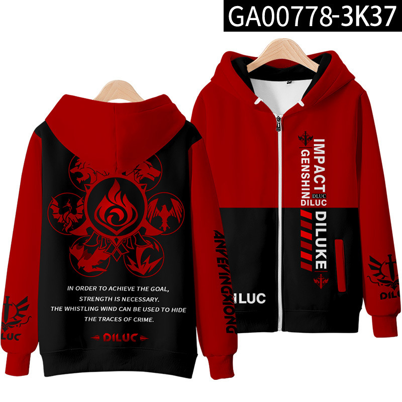 Genshin Impact!! Áo Khoác Tay Dài Có Nón Thời Trang Trẻ Trung | BigBuy360 - bigbuy360.vn