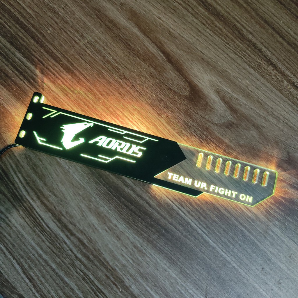 Đỡ chống xệ card màn hình VGA logo Aorus Led RGB đồng bộ Hub Coolmoon Controller | BigBuy360 - bigbuy360.vn