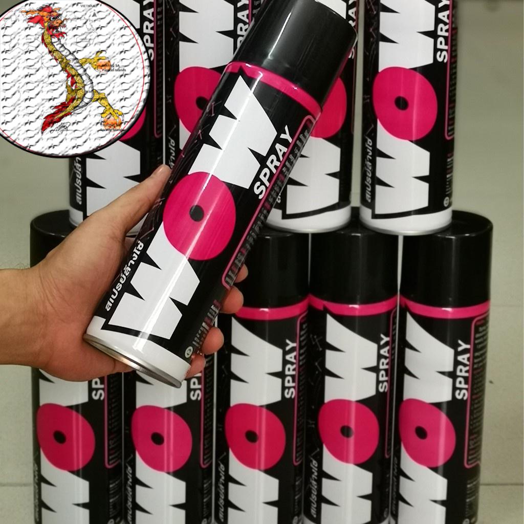 [Rẻ vô địch] Chai Xịt Vệ Sinh Sên WOW Spray 600ml Lube71, dung dịch vệ sinh nhông sên dĩa Wow chai vệ sinh cực mạnh