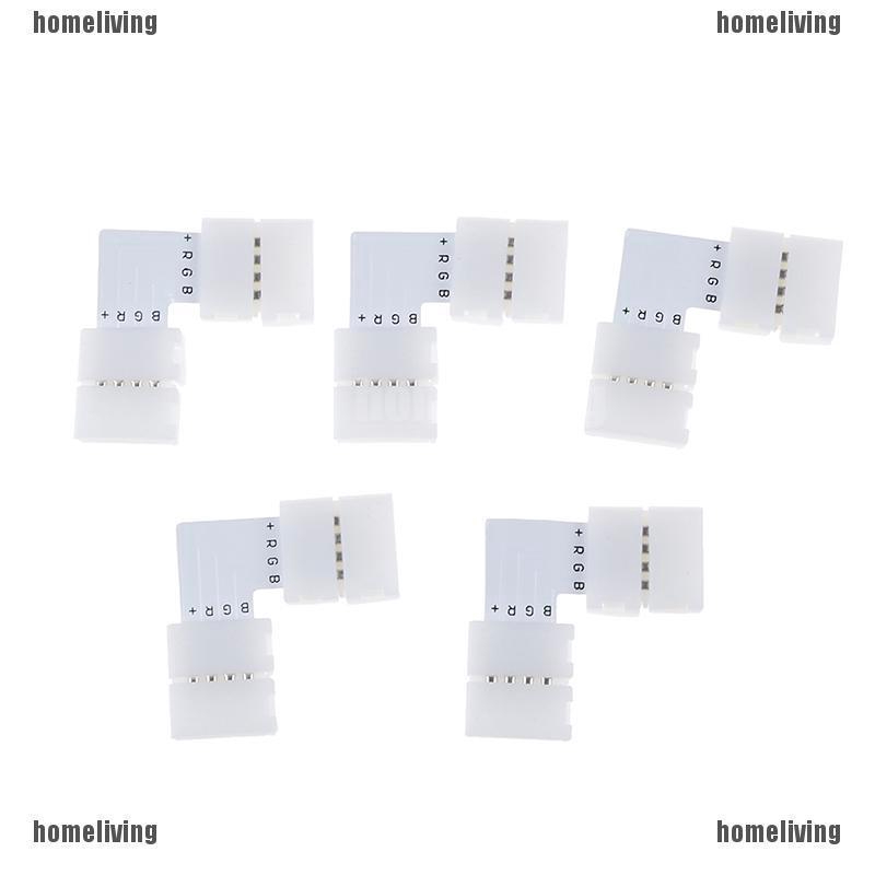 Bộ 5 Đầu Nối Dây Đèn LED 2 Pin Hình Chữ L