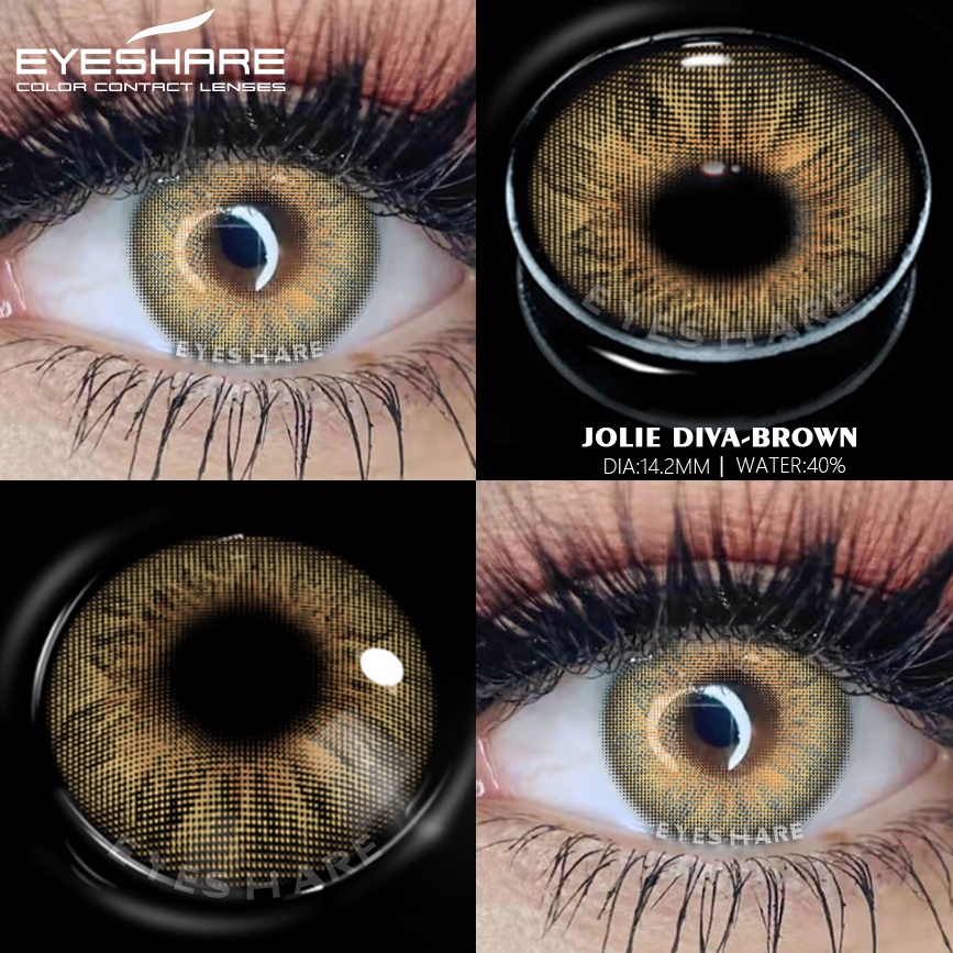 EYESHARE [Hàng mới về] Cặp kính áp tròng màu sắc tự nhiên dùng để trang điểm mắt