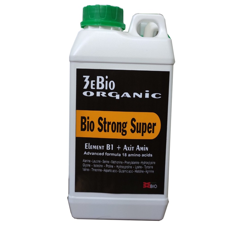 BIO STRONG SUPER CHAI 1 LÍT - phân bón sinh học giải độc cây - ra rễ, bật chồi - phục hồi cây suy - phân hữu cơ sinh học
