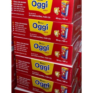 Combo Thùng 48 Hộp Sữa Hộp Pha Sẵn Oggi Suy Dinh Dưỡng Gold 180 ml