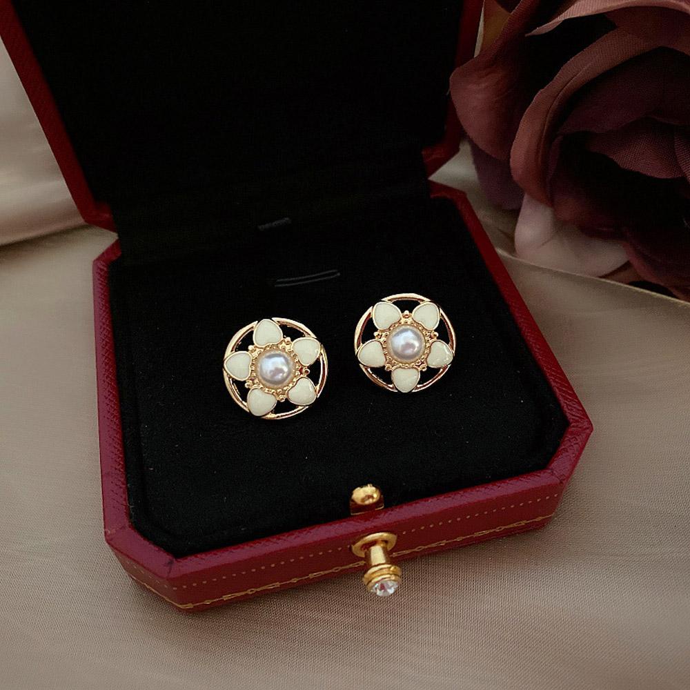 Bông Tai Đính Đá Lấp Lánh Phong Cách Vintage Dành Cho Nữ|Kim S925