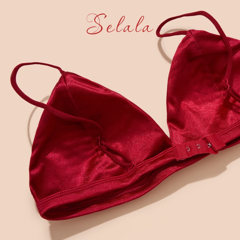 Áo Bra Selala Chất Lụa Bóng Cao Cấp Có Đệm Mỏng Ôm Gọn Vòng 1 Gợi Cảm BS10