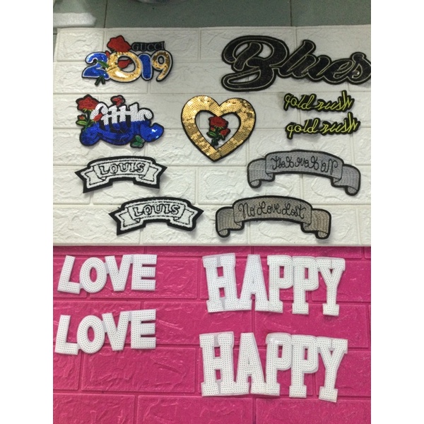 Hình ,logo , chữ  dùng để trang trí đính áo