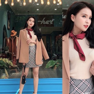 Khăn lụa vuông trơn