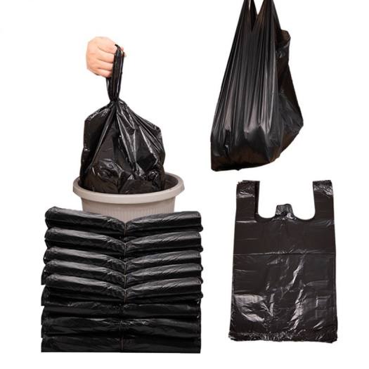 Túi nilon đóng hàng, đựng rác, túi bóng đen, túi đen có quai xách dùng để đựng đồ dùng sinh hoạt loại 1