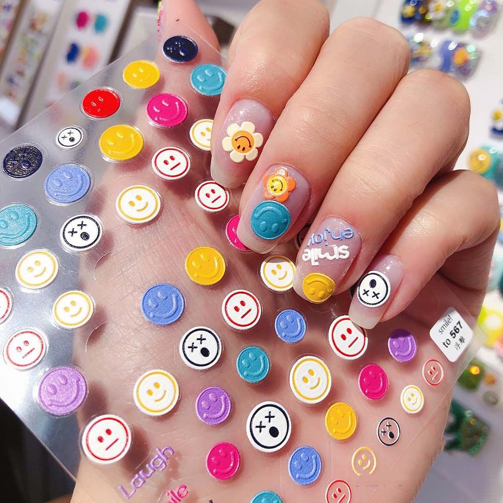 [Hàng mới về] Miếng Dán Móng Tay Siêu Mỏng Họa Tiết Hoa Hướng Dương Xinh Xắn