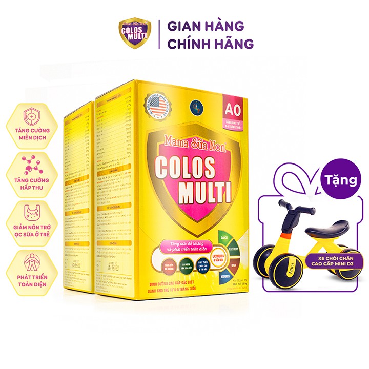 Tặng xe chòi chân - Combo 2 hộp Colosmulti các loại hộp 350g 450g