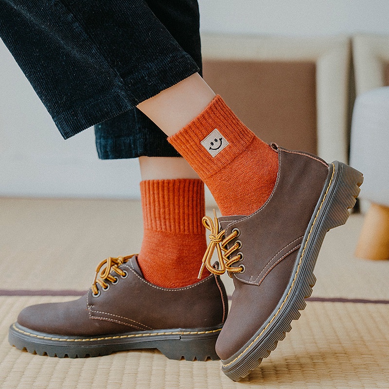 Bít tất vớ nam nữ nữ cổ cao hàn quốc siêu dày cao cấp sét tất cao cổ cute - T6