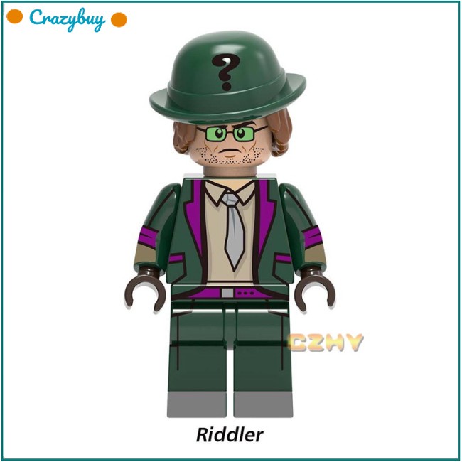 CR DC Comics Mini Figure Batman Lego Minifigures Joker Scarecrow Penguin Bricks Toys X0227