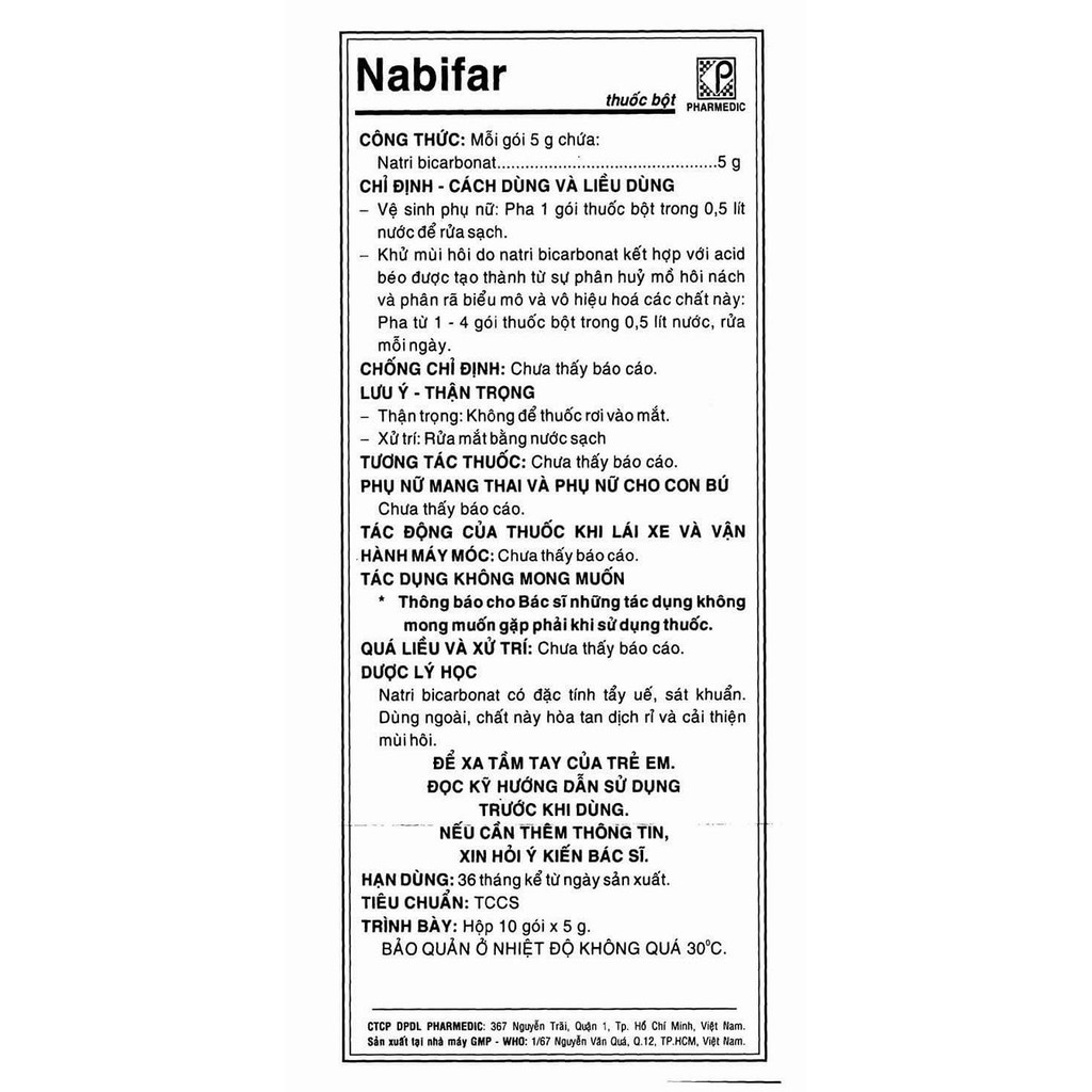 [Chính Hãng]Nabifar Muối Rửa Vệ Sinh Vùng Kín Phụ Nữ Pharmedic Hộp 10 Gói_Bột Rửa Phụ Khoa Khử Mùi Hôi