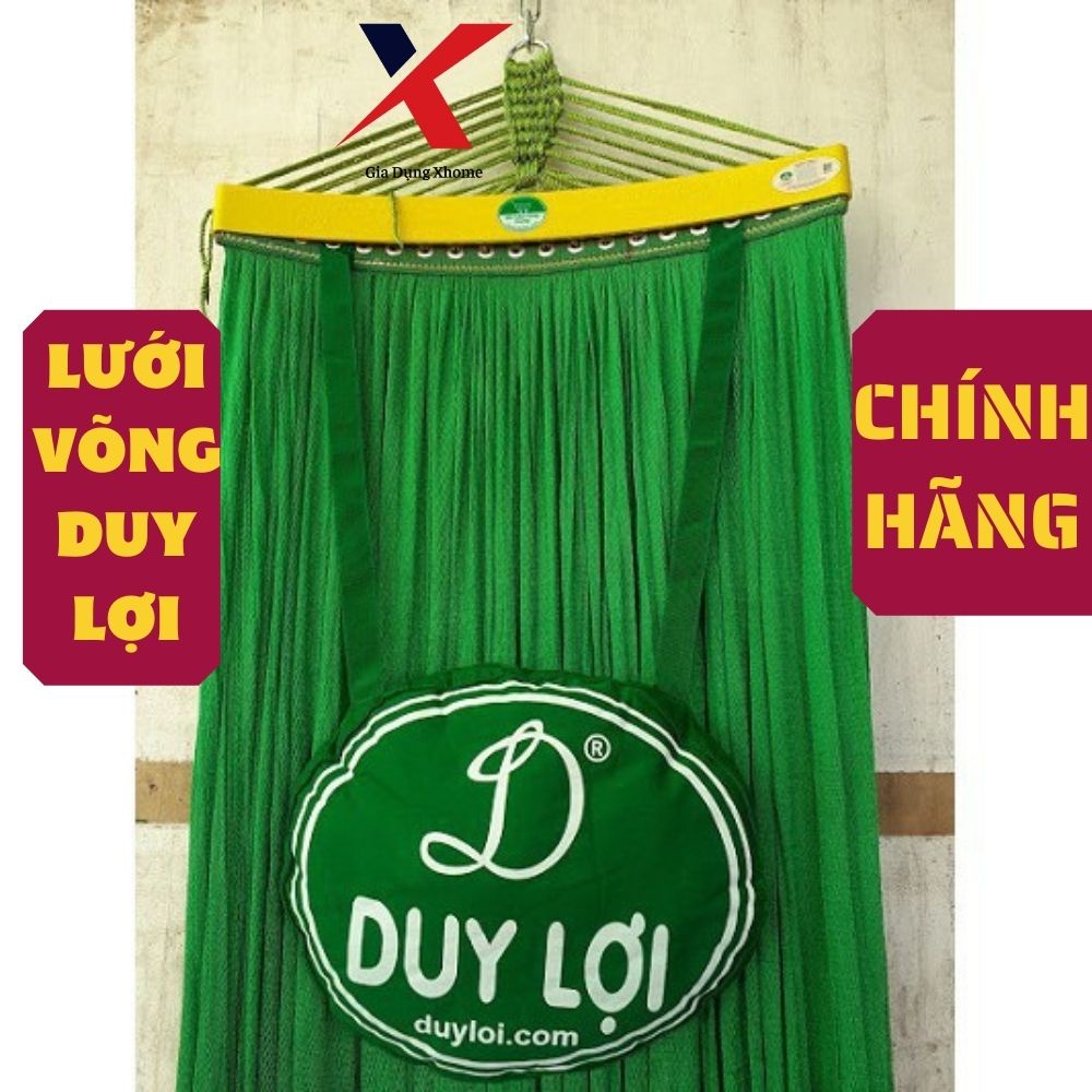 Lưới Võng Xếp Duy Lợi Cỡ Lớn Chính Hãng Kèm Gối, Loại 18 Lỗ Dùng Cho Khung 7Kg - Không Kèm Khung - SIÊU THỊ XHOME