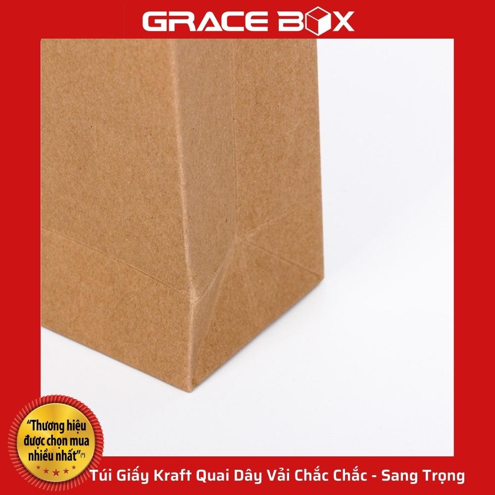 {Giá Sỉ} Túi Giấy Kraft Quai Dây Vải Chắc Chắc - Sang Trọng - Siêu Thị Bao Bì Grace Box