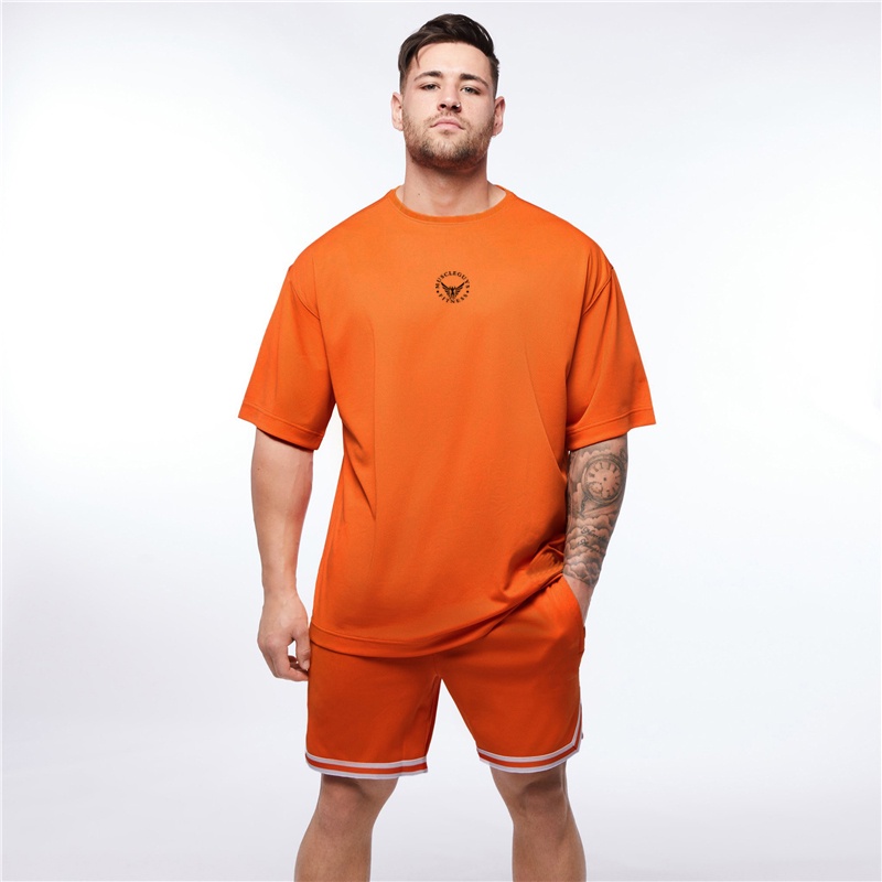 Áo Thun Tay Ngắn Dáng Rộng Phối Lưới Phong Cách Hip Hop Thời Trang Cho Nam