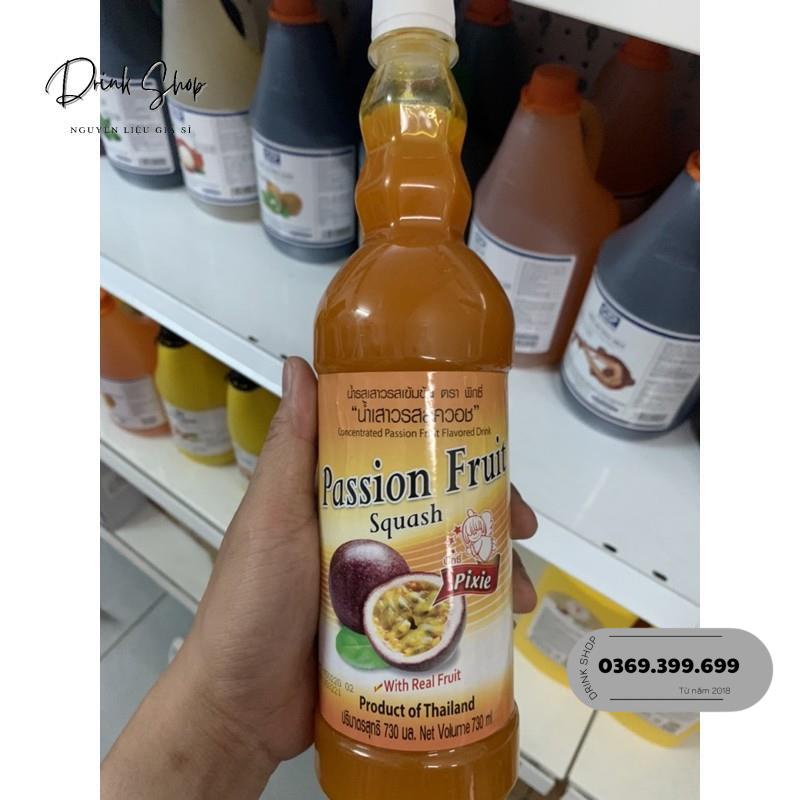 Siro (Syrup) Thái Lan Pixie đủ vị 730ML Đào, Vải, Bạc hà, blue punch,đào, dâu...