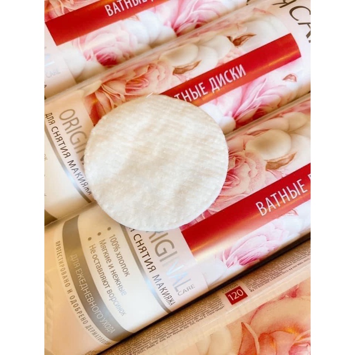 Bông tẩy trang nga 100% cotton miếng tròn mềm mại an toàn cho da MiibooShi P.034