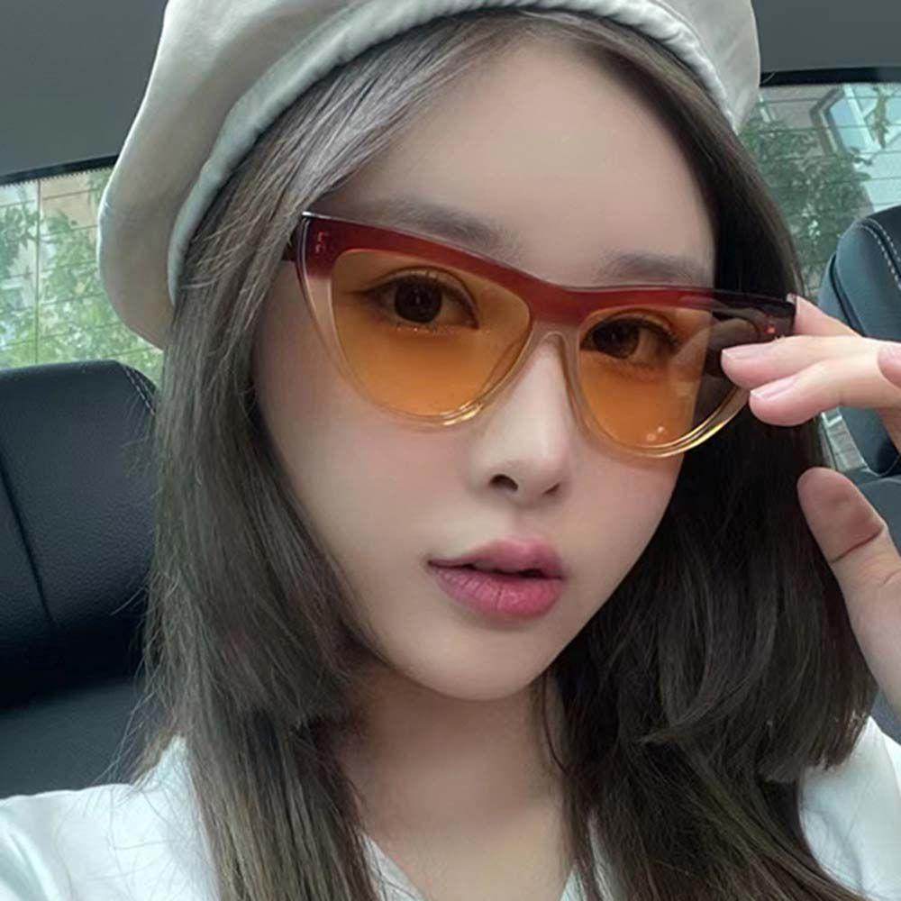 Kính Mát Hình Tam Giác Gọng Kim Loại Nhiều Màu Sắc Thời Trang Cho Nữ