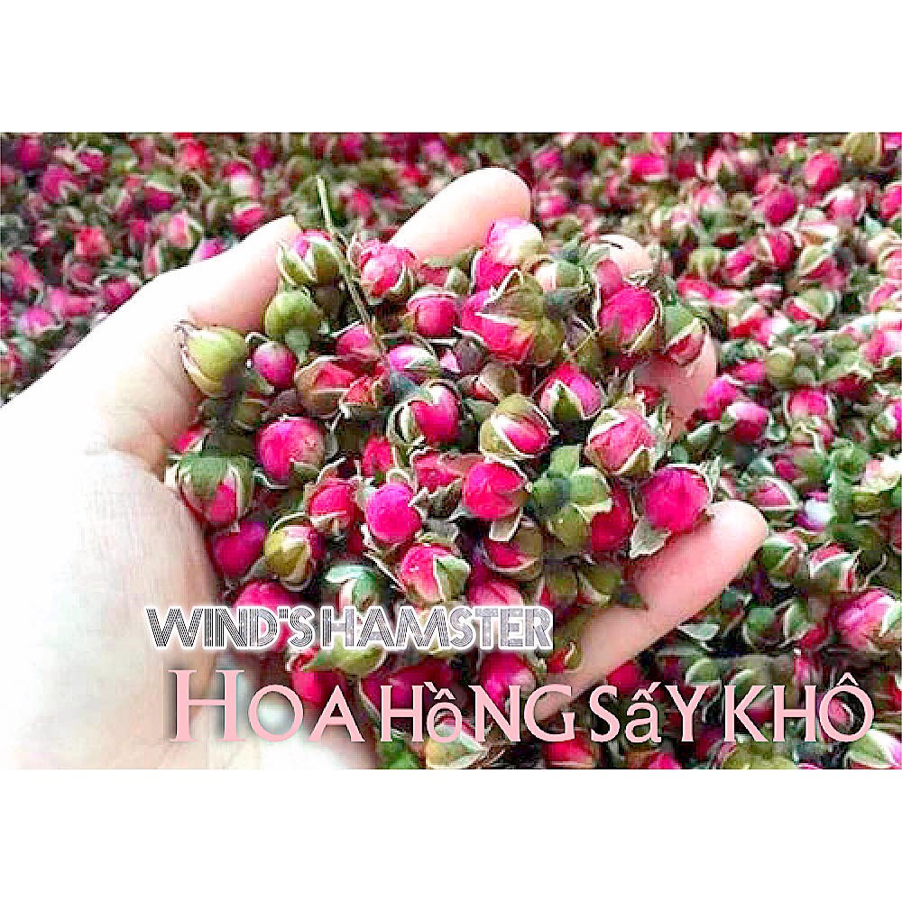 (Chất như hình) Hoa hồng khô, hoa đậu biếc giảm stress cho hamster và thú cưng.