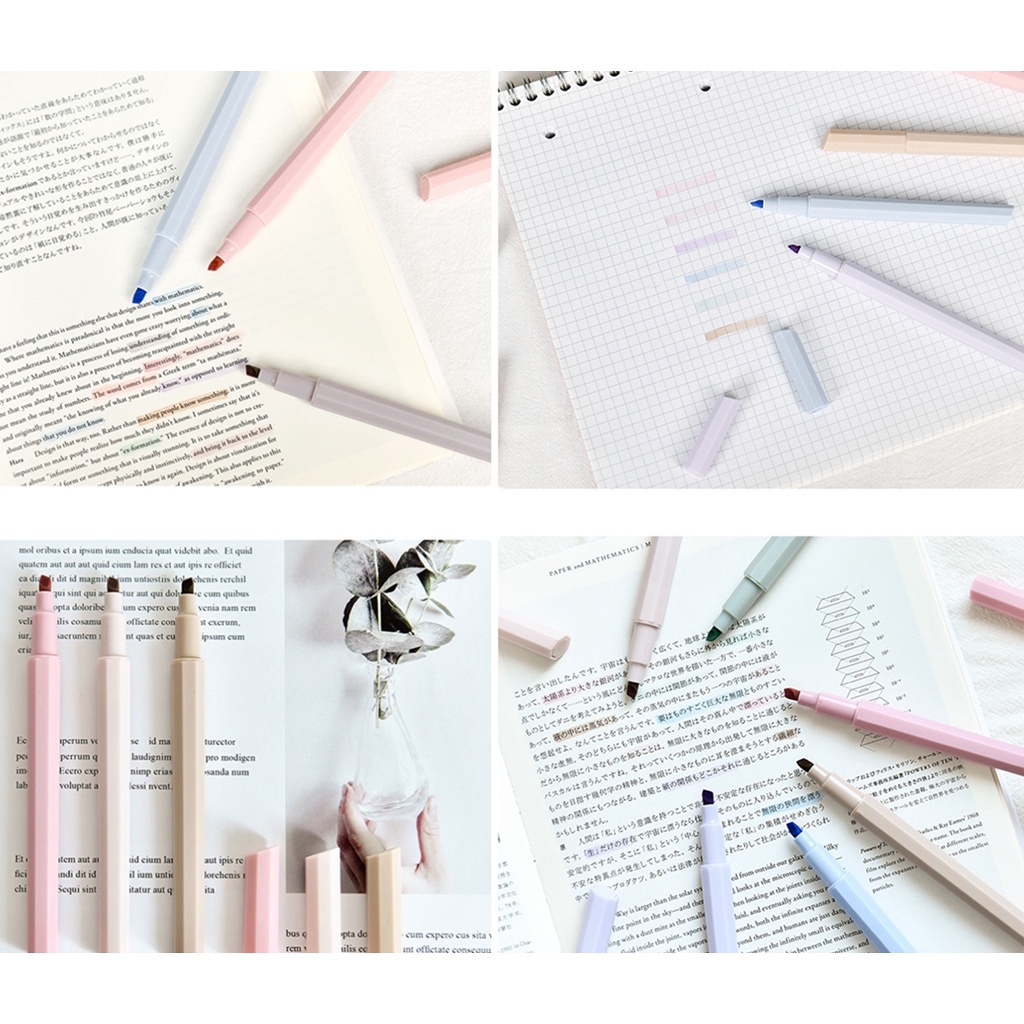 Bút Dạ Quang Màu Morandi Dùng Trang Trí Tiện Dụng