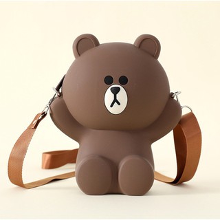 Túi Đeo Chéo gấu Brown đáng yêu Hot Hit (2 dây) DC002