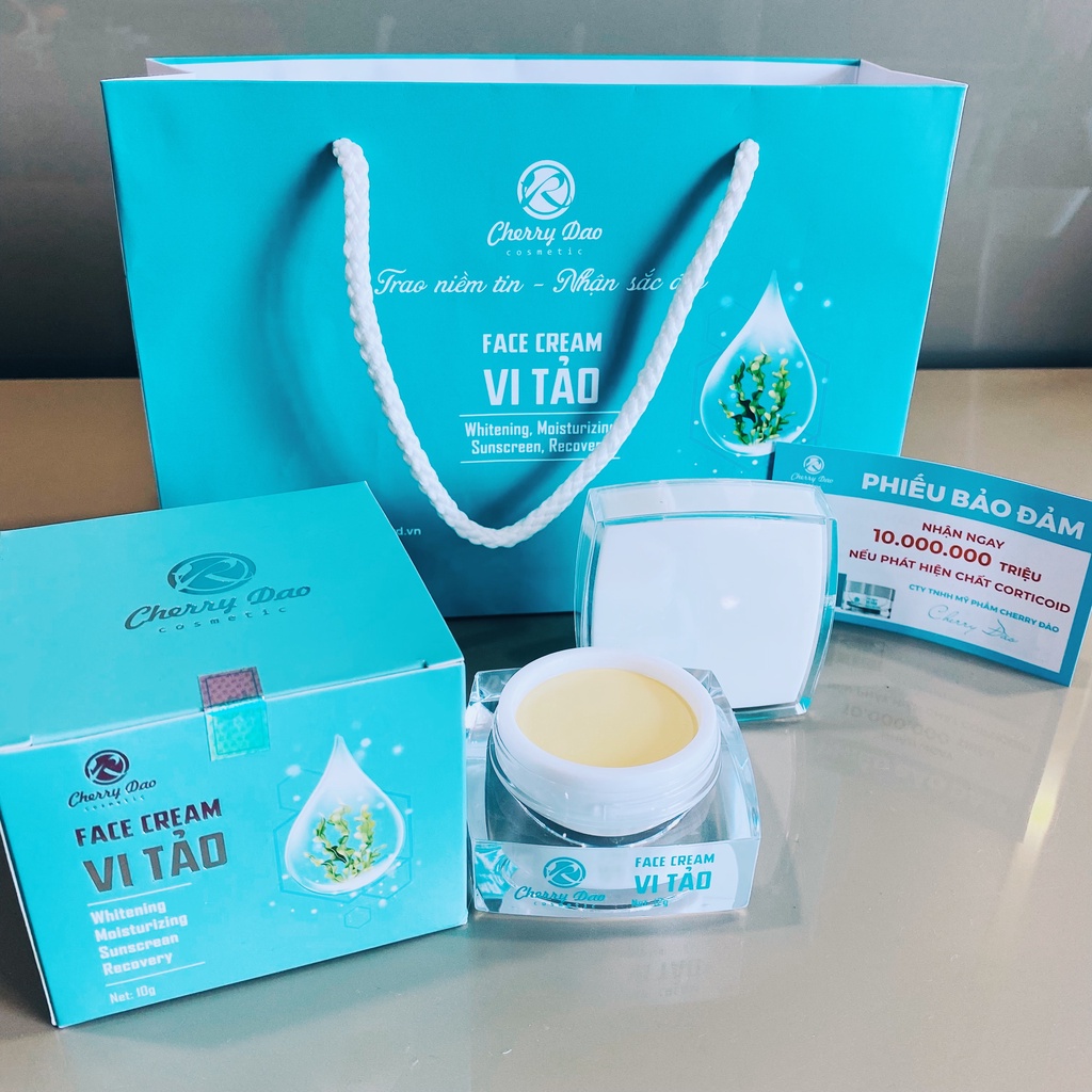 Kem dưỡng trắng da mặt - Kem dưỡng ẩm chính hãng chiết xuất face Vi Tảo Hàn Quốc CRD Cherry Đào