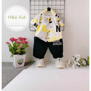 Bộ Set quần kaki áo Cotton bé trai