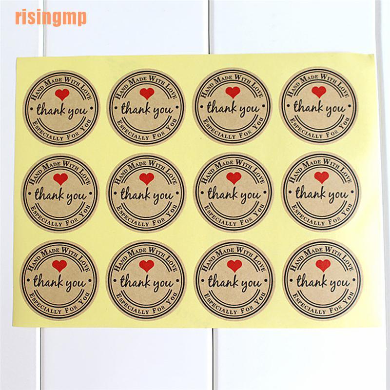 Set 12 / 60 / 120 Sticker In Chữ Thank You 38mm
