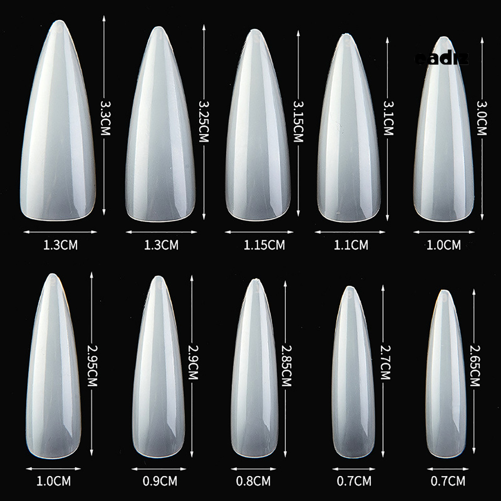 Bộ 100 Móng Tay Giả Màu Trơn Đẹp Mắt