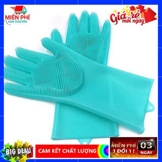 [GIẢM GIÁ] bao tay rửa chén silicon, găng tay rửa bát đĩa siêu bền