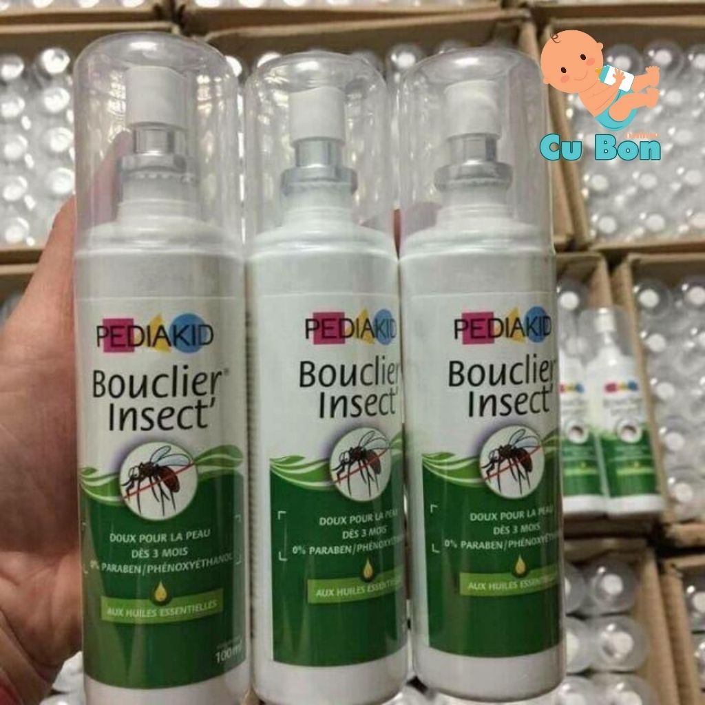 XỊT muối PEDIAKID CHỐNG MUỖI VÀ CÔN TRÙNG ĐỐT PHÁP 100ML cho trẻ từ 3 tháng tuổi