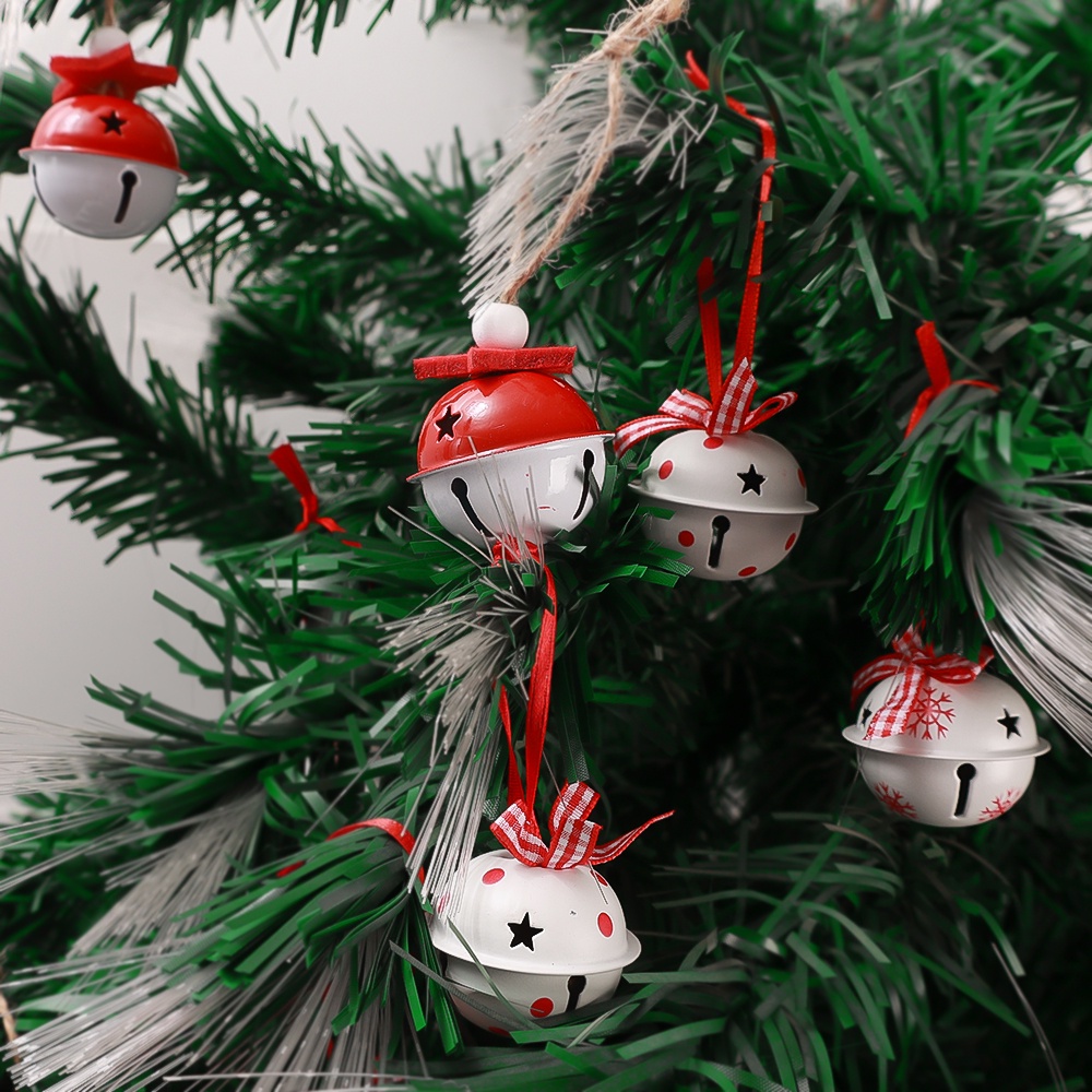 Set 12 Chuông Kim Loại Xinh Xắn Dùng Để Trang Trí Cây Thông Noel Tiện Dụng