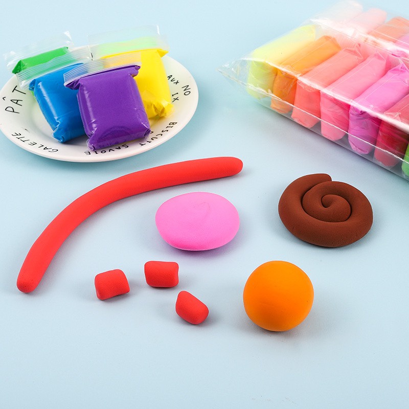 Đất sét nhật tự khô an toàn Lốc 12 Màu , 24 Màu, 36 màu cao cấp Softclay nặn hình, làm Butter slime kèm bộ