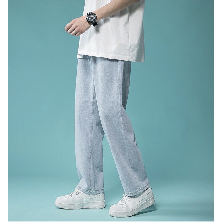 Quần Jeans nam ống suông rộng, form baggy SRR-01 Style hàn quốc, Quần jean nam suông ống rộng baggy | BigBuy360 - bigbuy360.vn