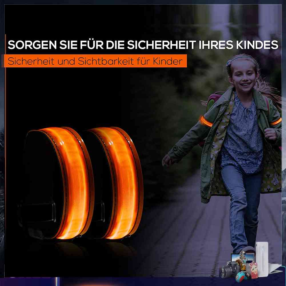 Vòng Đeo Tay Chạy Bộ Phát Sáng Đèn LED Cổng Sạc USB