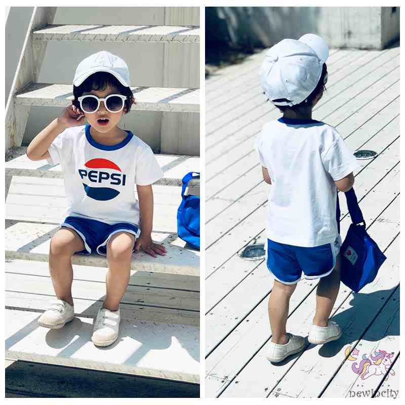 Set Áo Thun Tay Ngắn &amp; Quần Short Cho Bé Trai &amp; Gái