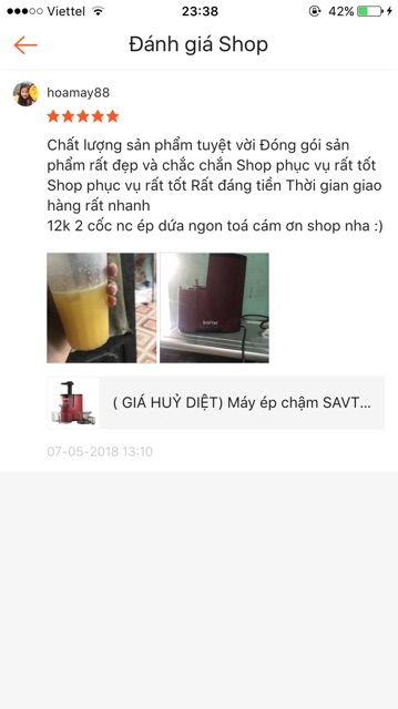 [Mã ELMS05 giảm 5% đơn 300k]Máy ép chậm SAVTM JE-07 vỏ đỏ (có ảnh thật kèm video)