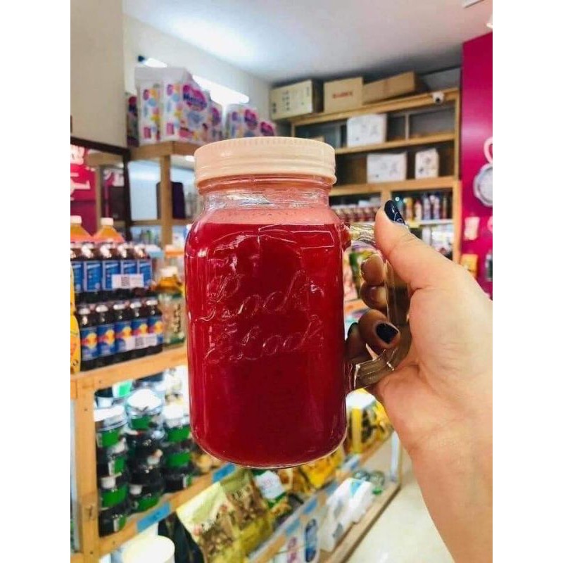 BÌNH NƯỚC THUỶ TINH DETOX LOCKnLOCK CÓ TAY CẦM 630ml 🍑