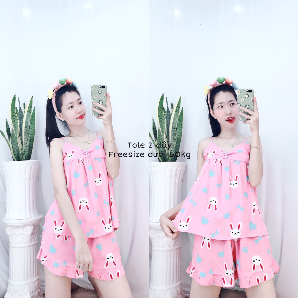 Đồ Ngủ Nữ Pijama Mặc Nhà 2 Dây Lụa Tole Cực Cool | BigBuy360 - bigbuy360.vn